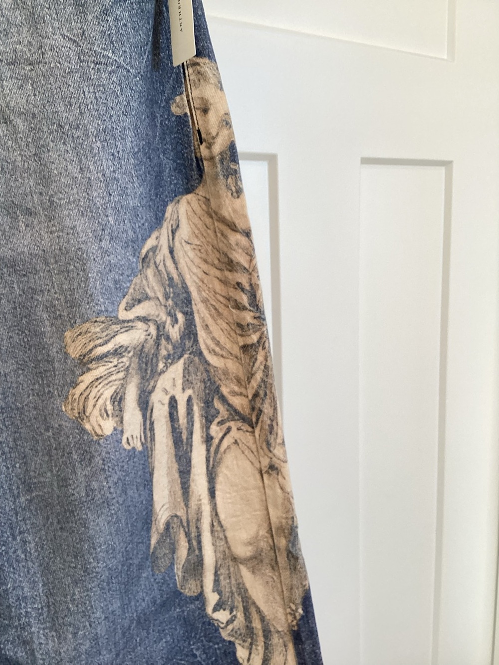 Anthropologie Low Rise Wide Leg Jeans Pilcro New 27 Zbo Roman Lion Unicorn Art - Picture 7 of 15